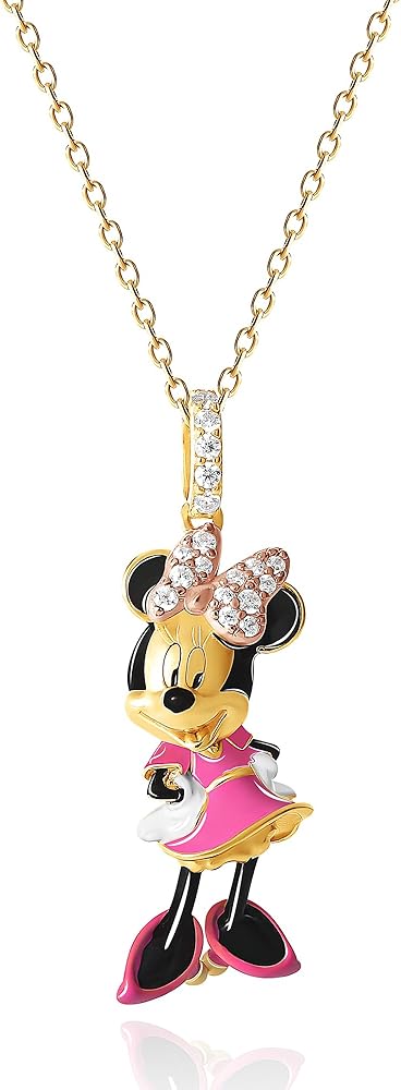 Amazon.co.jp: Disney 100 レディース 3D ミニーマウス ネックレス 18