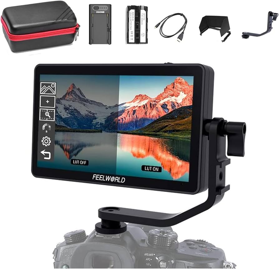 Amazon | 【PSE】FEELWORLD F6 Plus V2 バッテリー付き,6インチ4K