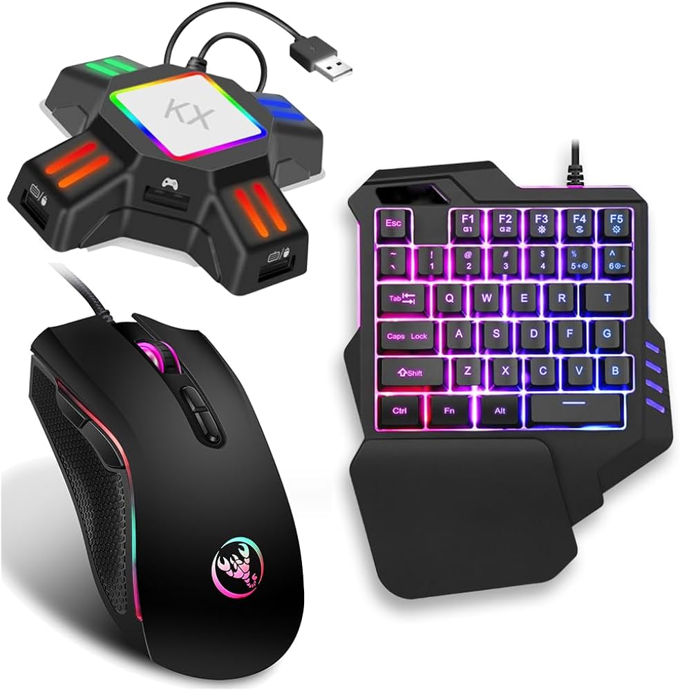 Amazon.co.jp: ELECSIL 片手キーボード ゲーミング マウス