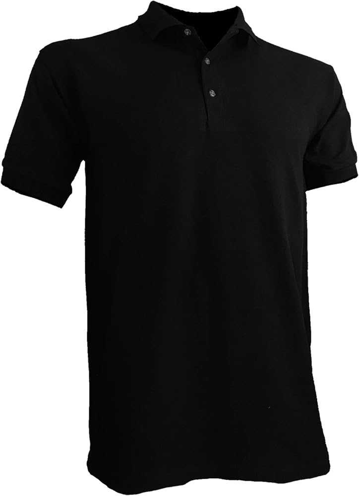Styllion Men's Jersey Polo Shirts PJSS (2XLT, Black) at Amazon