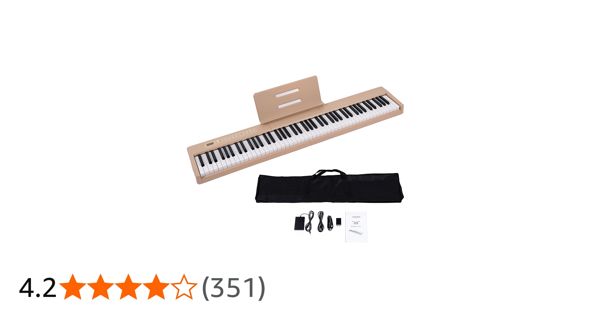 Amazon | Carina 電子ピアノ 88鍵盤 キーボード 軽量スリム 充電式