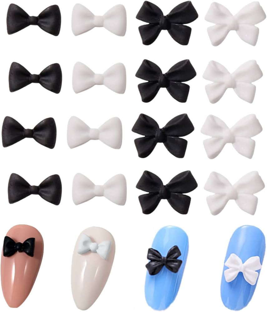 Amazon.co.jp: ネイルパーツ リボン 約200個入り 3D 立体 蝶結び
