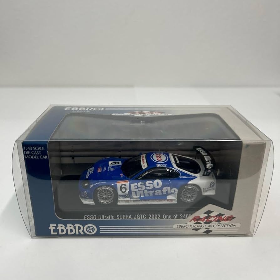 Amazon | EBBRO 1/43 ESSO Ultraflo ミニカー Supra JGTC 2002#6
