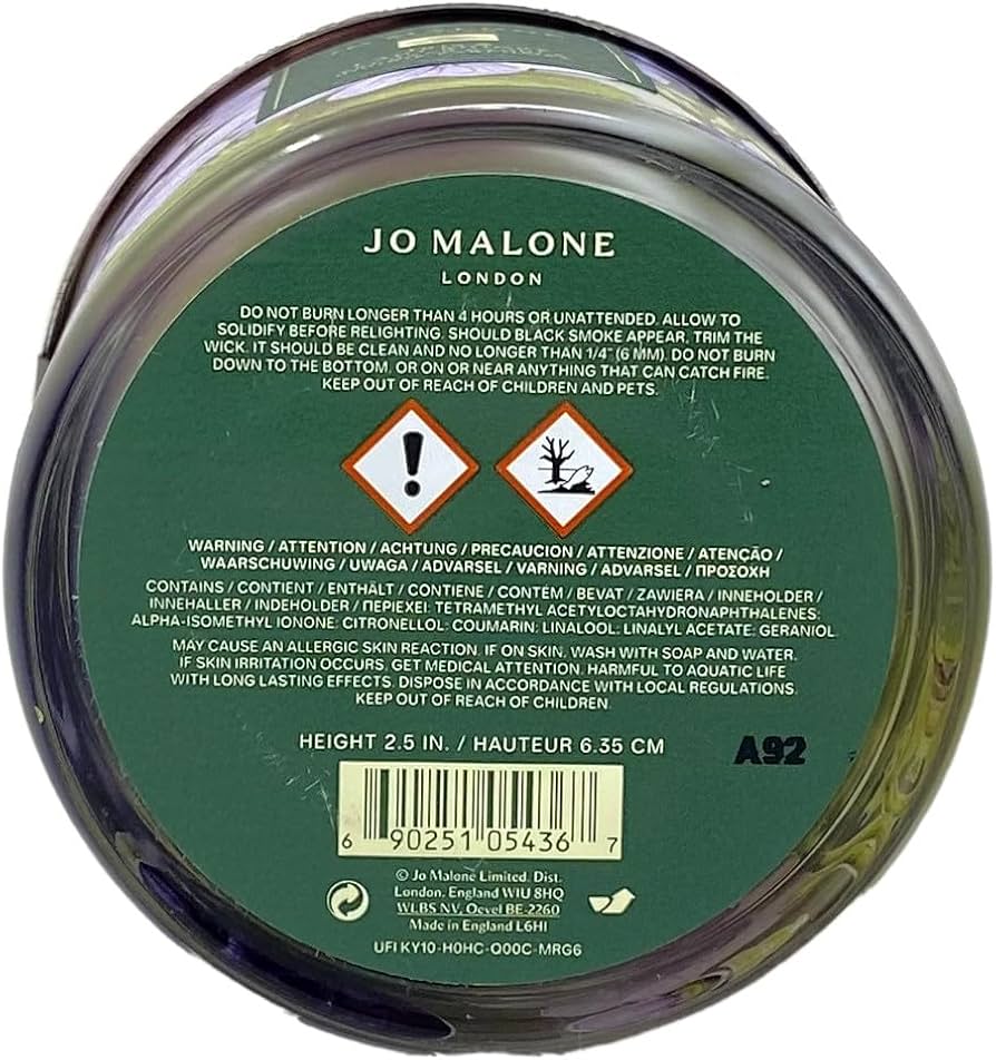 Amazon.com: Jo Malone Iris & Ladymoore Scented Candle : Home & Kitchen
