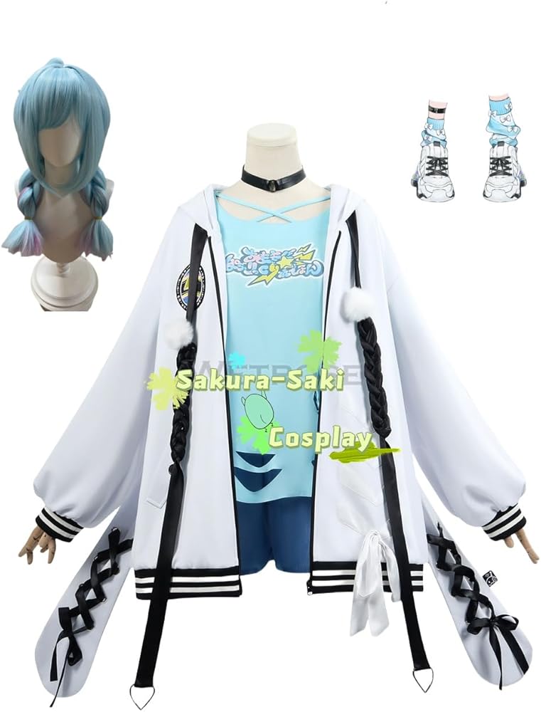 Amazon.co.jp: VTuber 水宮枢コスプレ衣装 +ウィッグ+ 靴 コスチューム