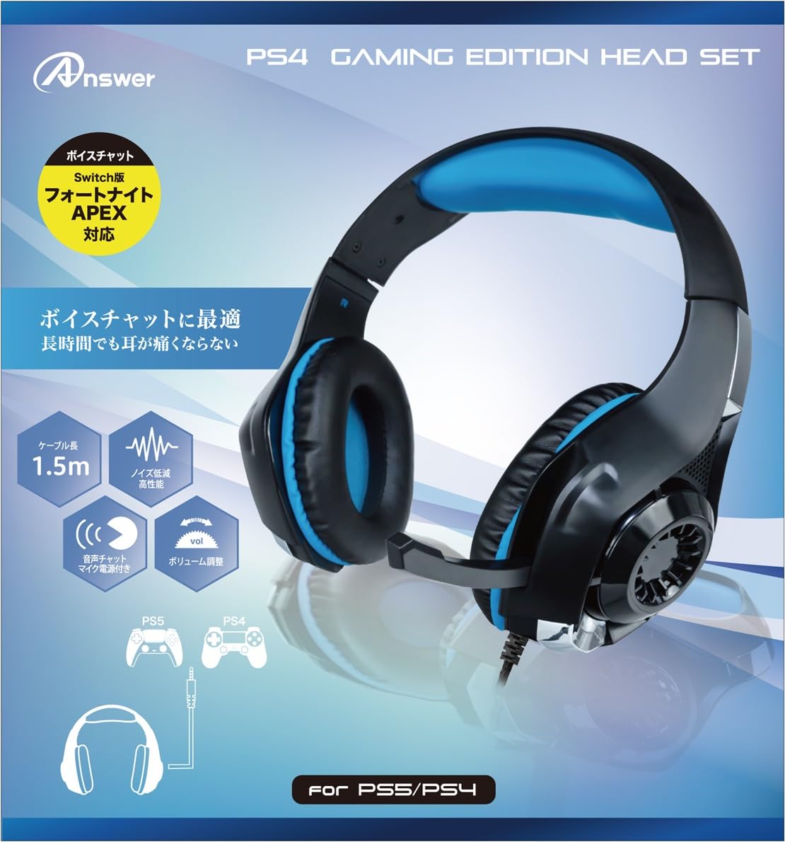 Amazon | PS4用 ゲーミングエディション ヘッドセット(ブルー