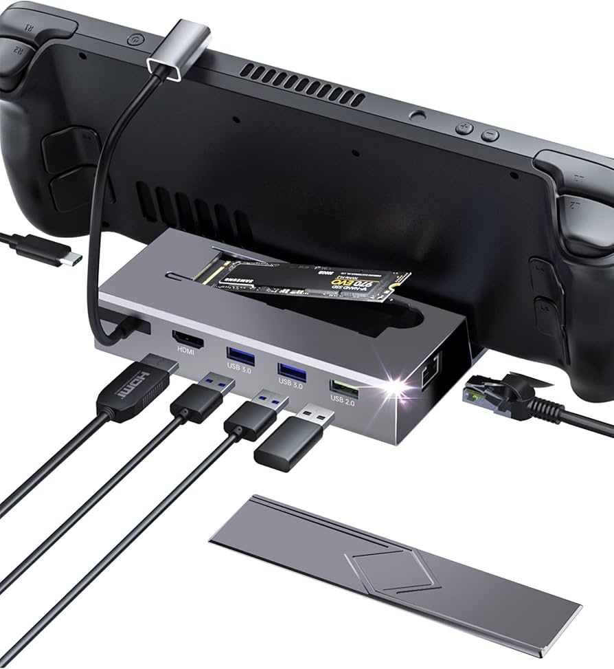 Amazon.co.jp: Steam Deck Dock M.2 7イン1ドッキングステーション SSD
