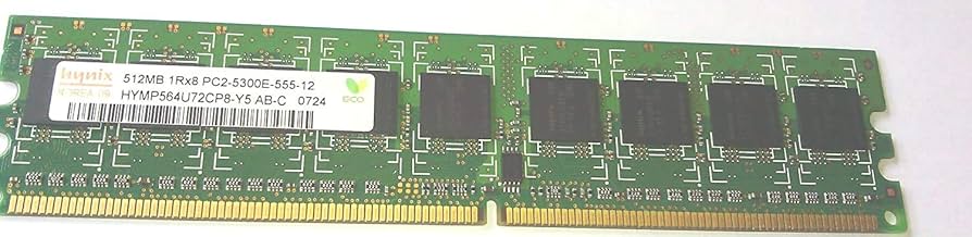 Hynix 512MB DDR2 PC2-5300U 667MHz 240-Pin HYMP564U64CP8-Y5 AB-C at