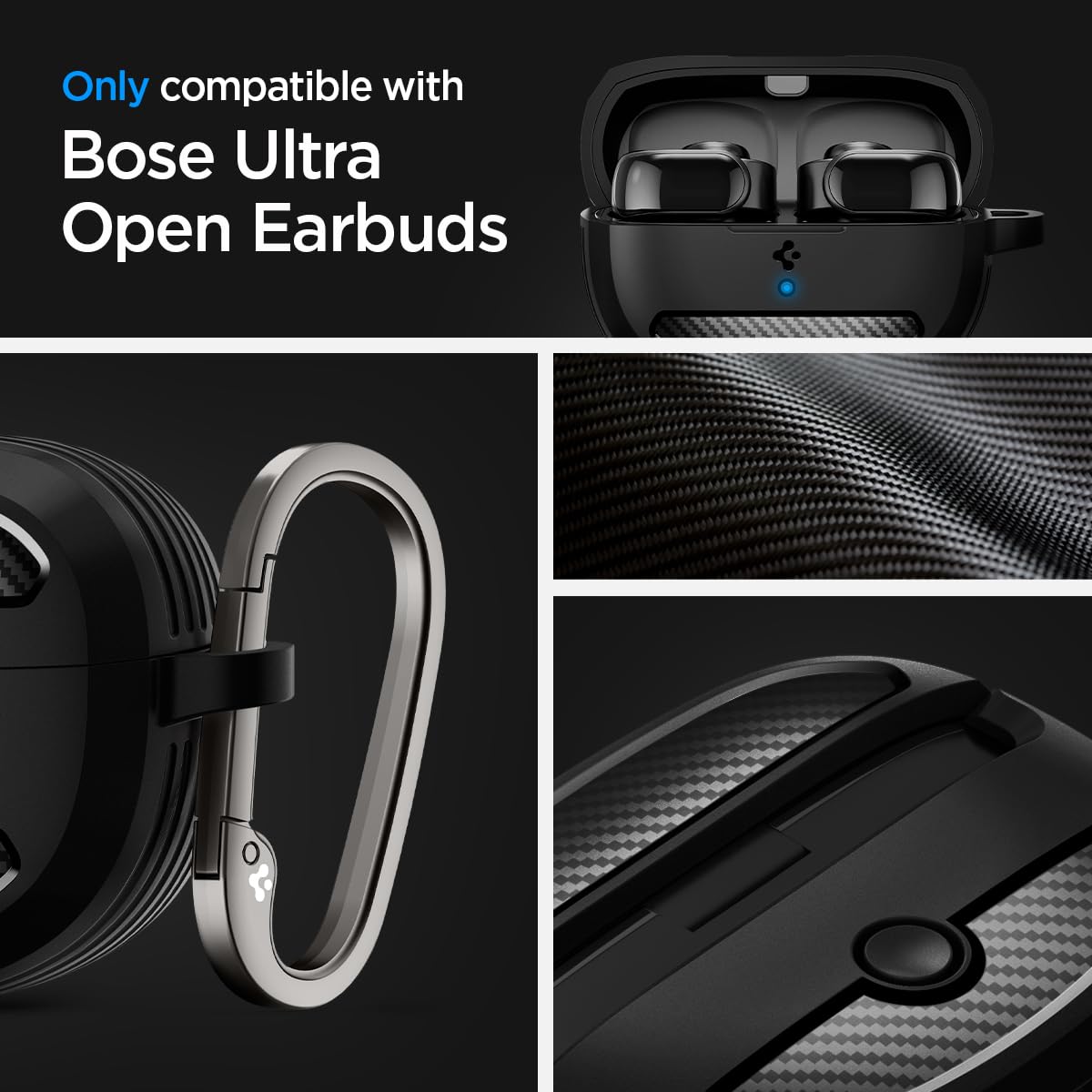 Amazon | Spigen Bose Ultra Open Earbuds ケース 耐衝撃 TPU
