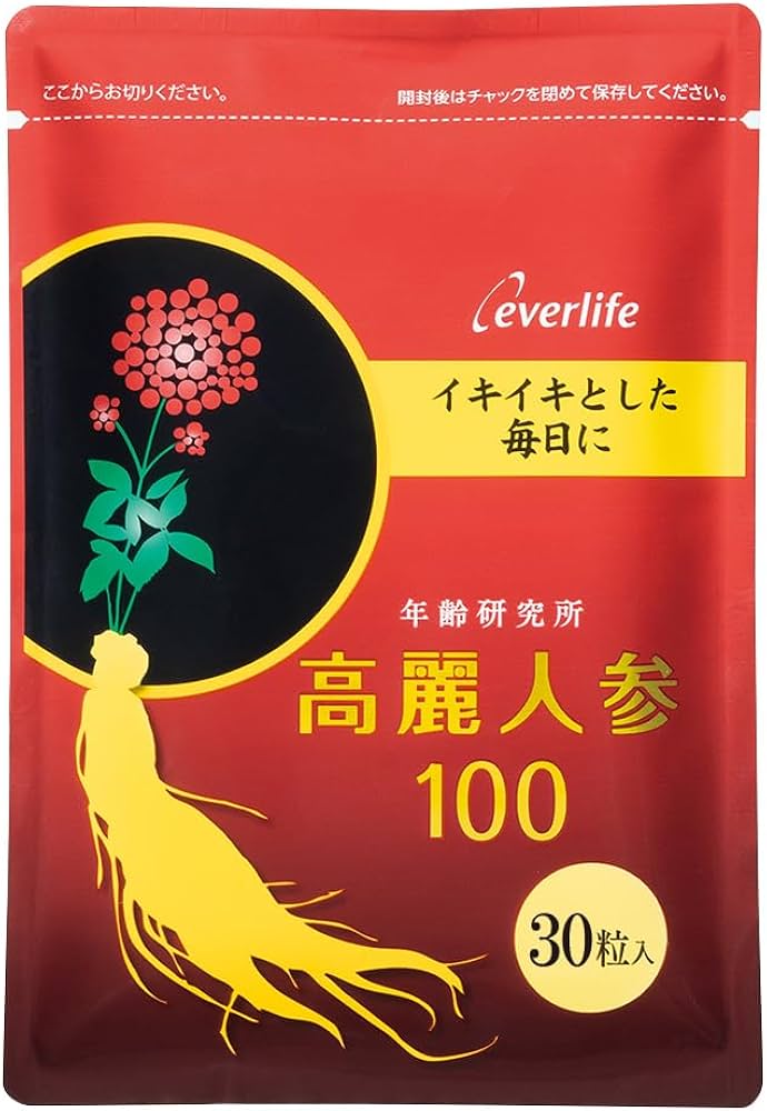 Amazon | エバーライフ 高麗人参 100 ソフトカプセル 30粒(約15日分