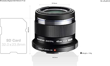 Amazon.com : Olympus M. Zuiko Digital ED 45mm f1.8 (Black) Lens