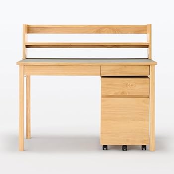 Amazon.co.jp: 無印良品 木製デスク グレー 幅110×奥行55×高さ70cm
