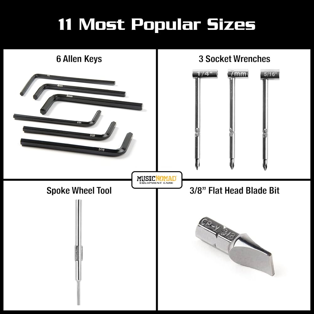 Amazon.com: MusicNomad Premium Guitar Tech Truss Rod Wrench Set
