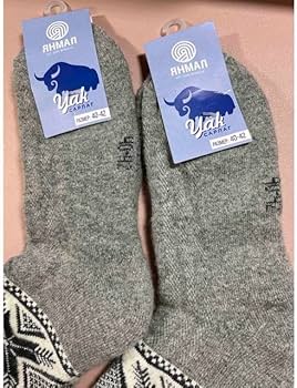 Amazon.co.jp: YANMAL ヤクウール ソックス モンゴル あったか靴下 2足