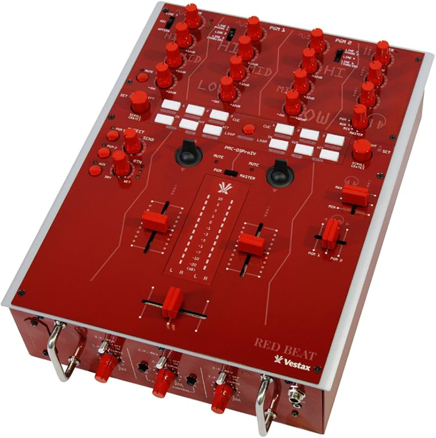 Amazon | Vestax DJミキサー PMC-05Pro IV RED 赤 MIDIコントロール