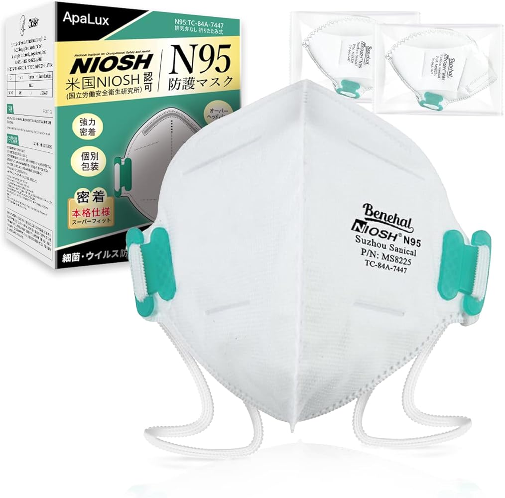 Amazon.co.jp: [APALUX] N95マスク 20枚入 個包装 米国NIOSH認定 二