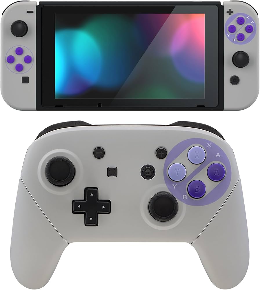 Amazon.com: eXtremeRate Classics SNES Style Replacement Full Set