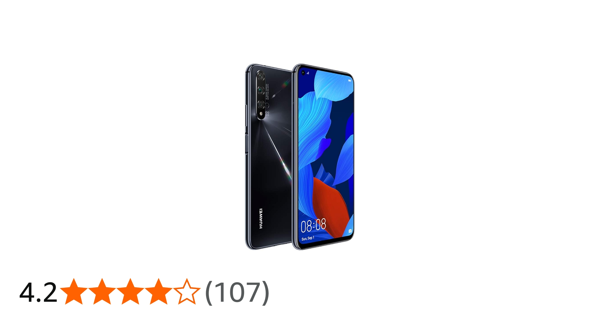 Huawei Nova 5T Smartphone, Dual SIM, 128 GB, 8 GB RAM, 4G LTE