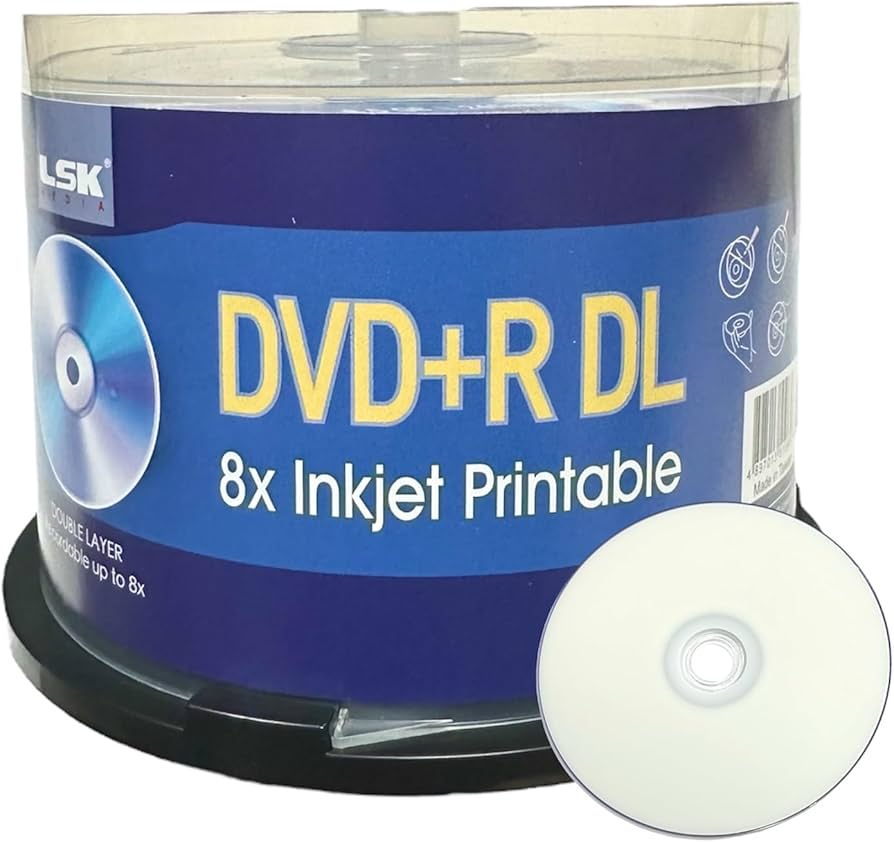 Amazon.co.jp: LSK Media製 DVD+R DLダブルレイヤー 8X 8.5GB 240分