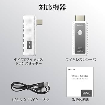 Amazon.co.jp: USB-C 3.1 ワイヤレス HDMI 送受信機セット hdmi 無線