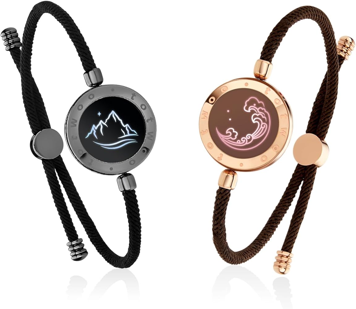 Amazon | [TOTWOO] スマートブレスレット ペア 着信通知·振動機能付き