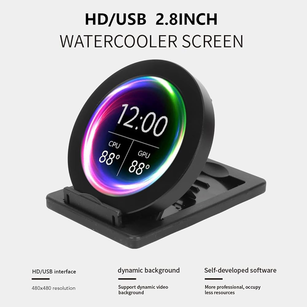 Amazon.co.jp: ]2.8インチ円形LCD IPSディスプレイ、ミニPC温度