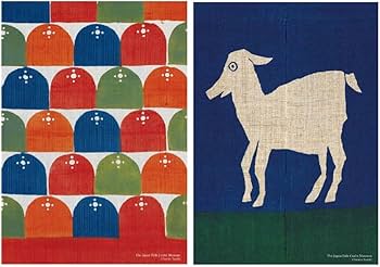 Amazon.co.jp: 柚木沙弥郎 ポスター 2枚セット 型染山羊文暖簾 型染爪