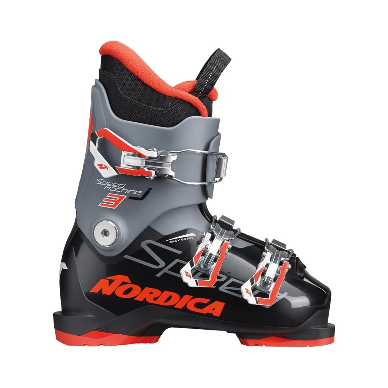 Nordica Speedmachine J3 Kid's Alpine Ski Boots (Black/Anthracite