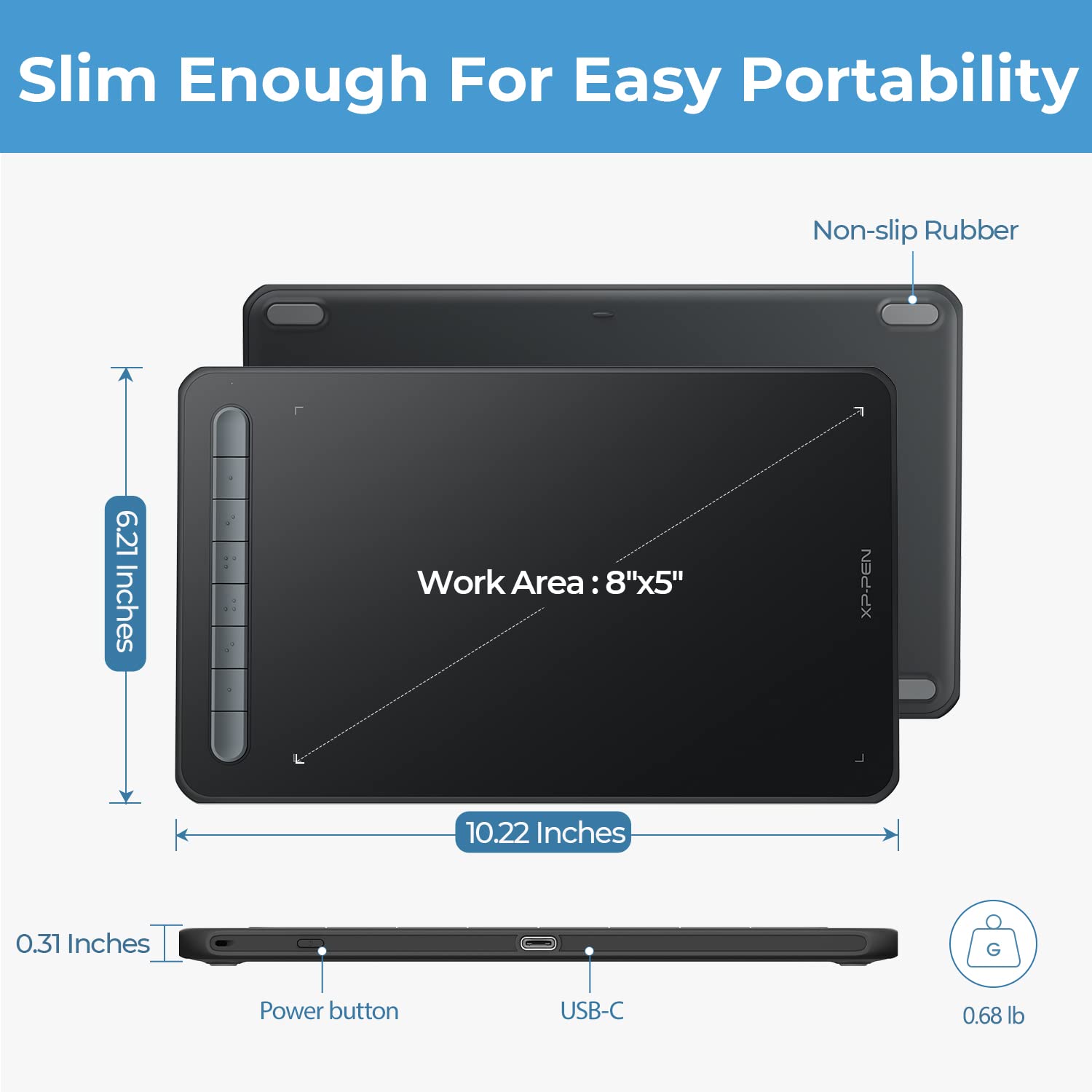 Amazon.com: XP-PEN Deco MW Bluetooth Computer Graphic Tablet 8x5