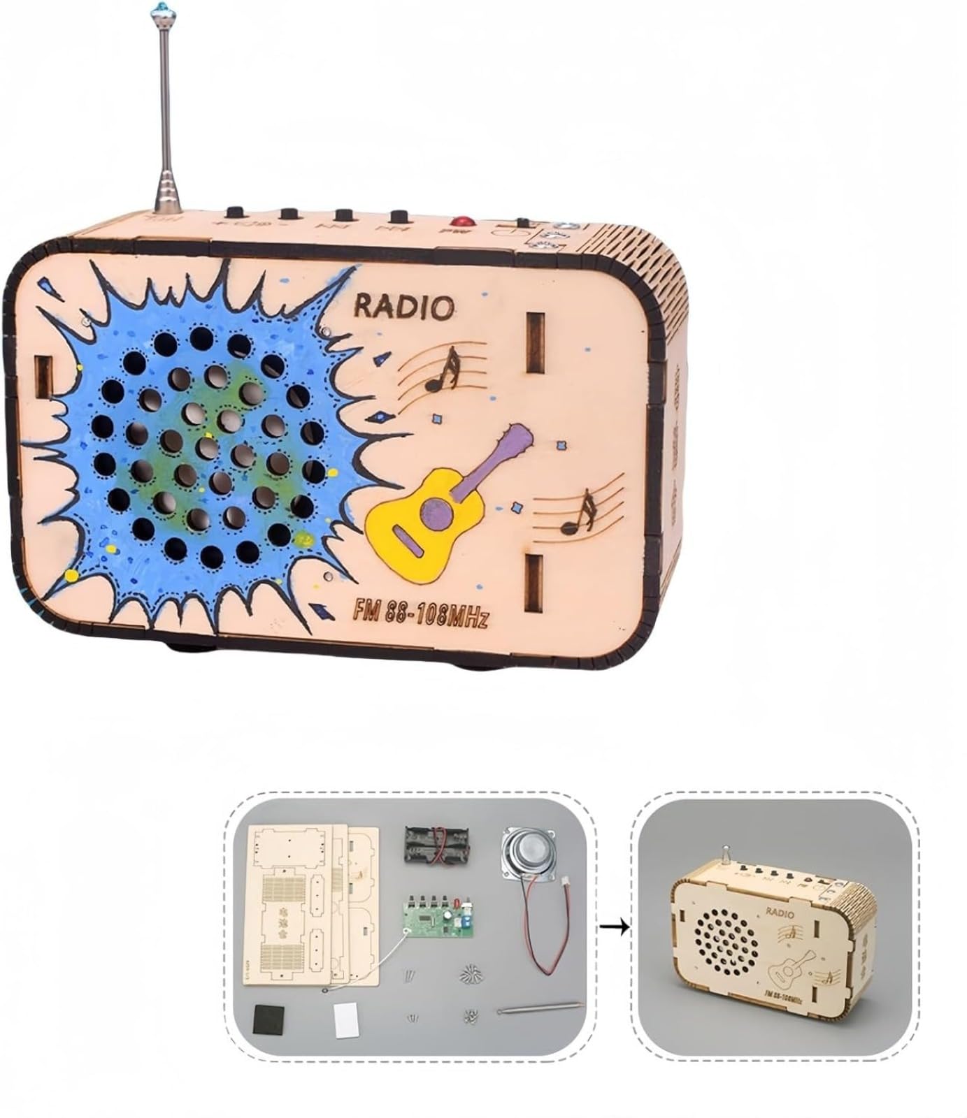 Amazon.co.jp: fmラジオ キットラジオ キットラジオ 手作りキット電子