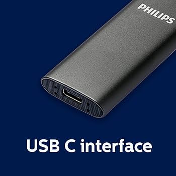PHILIPS External Portable SSD 500GB - Ultra Slim SATA Ultra Speed