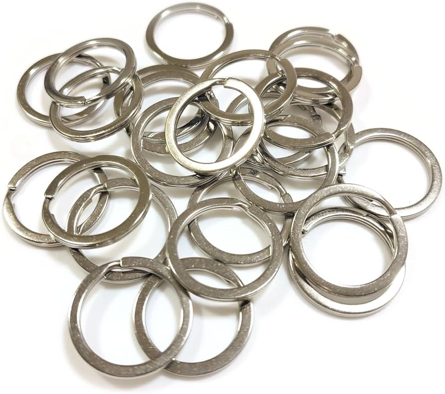 Amazon.co.jp: 二重リング 内径20mm 外径25mm 平型 シルバー 丸カン