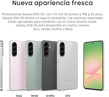Amazon.com: SAMSUNG Galaxy A56 5G 2025 with AI | 256GB, 8GB, Dual