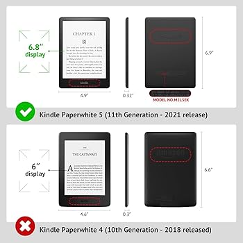 Amazon.co.jp: 6.8 インチ Kindle Paperwhite (第 11 世代、モデル番号