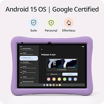Plimpton Kids Tablet Android 15, 10 inch with Google Kids Space