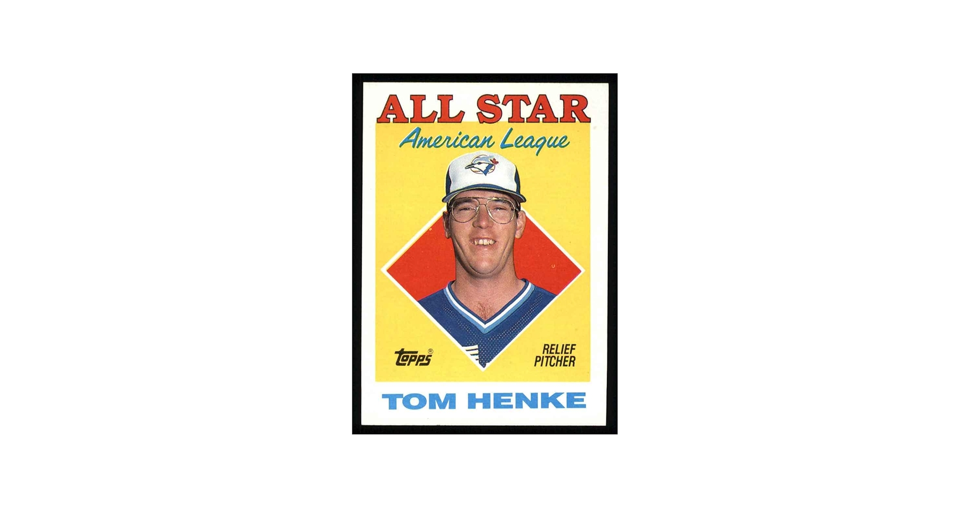 Amazon.com: 1988 Topps #396 All-Star Tom Henke Toronto Blue Jays