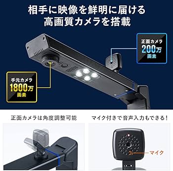 Amazon.co.jp: サンワダイレクト USB 書画カメラ WEBカメラ付き Zoom