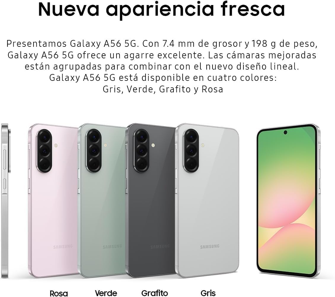 Amazon.com: SAMSUNG Galaxy A56 5G 2025 with AI | 256GB, 8GB, Dual