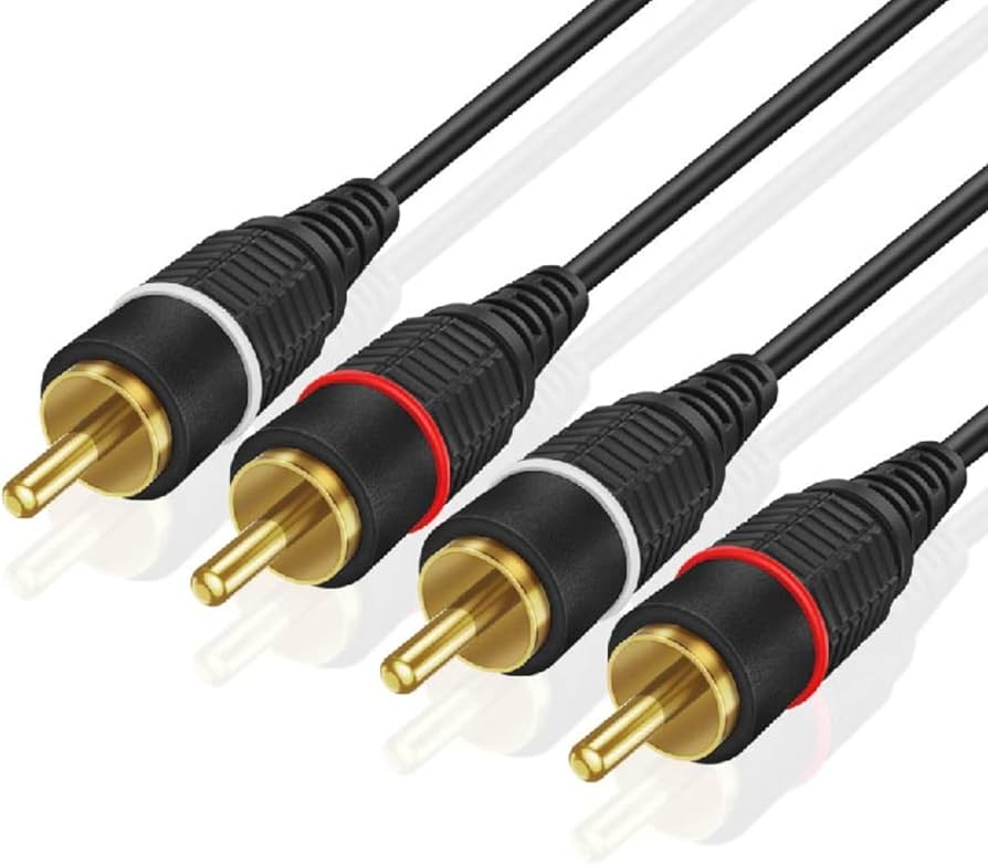 Amazon.com: TNP RCA Cables 6ft - Gold Plated 2RCA Male to 2RCA