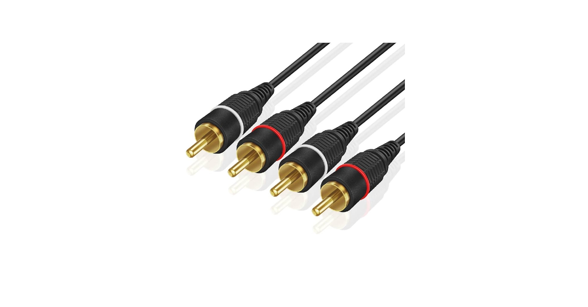 Amazon.com: TNP RCA Cables 6ft - Gold Plated 2RCA Male to 2RCA
