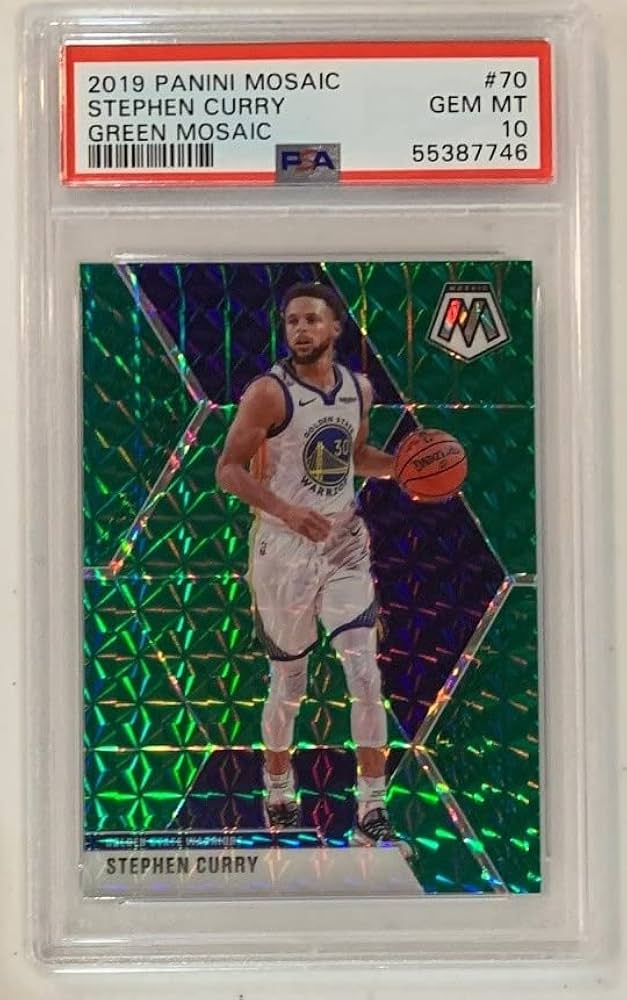 Amazon.com: Stephen Curry 2019 Panini Mosaic Green Basketball Card