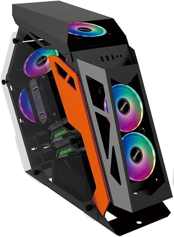 Amazon.com: ZXFF Computer Case with 6 Fans-Mid-Tower MINI-ITX/M