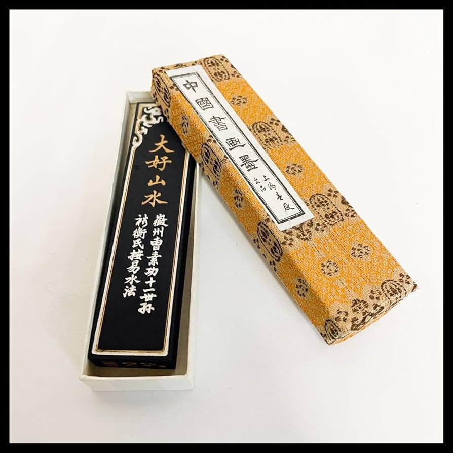 Amazon.co.jp: 中国書画墨 油煙101 中国 古墨 墨 大好山水 上海国廠