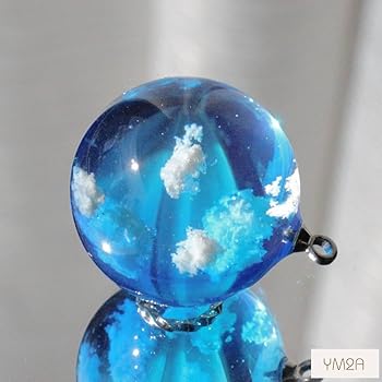 Amazon.co.jp: 空玉 青空 雲レジン レジンネックレス レジン