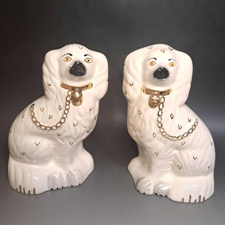 英国 スタッフォードシヤードッグ 2体 プードル大 24センチ 【公式通販】