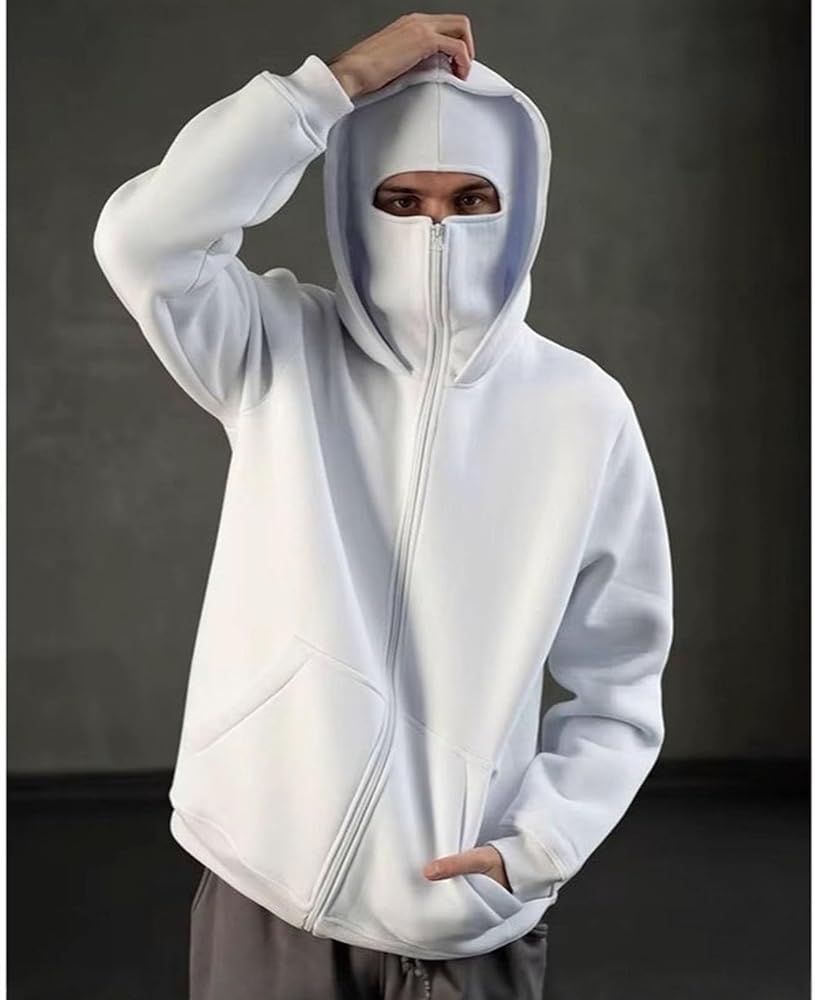 Elmyse Zip Up Hoodie, Hoodie With Built In Balaclava, Antisocial