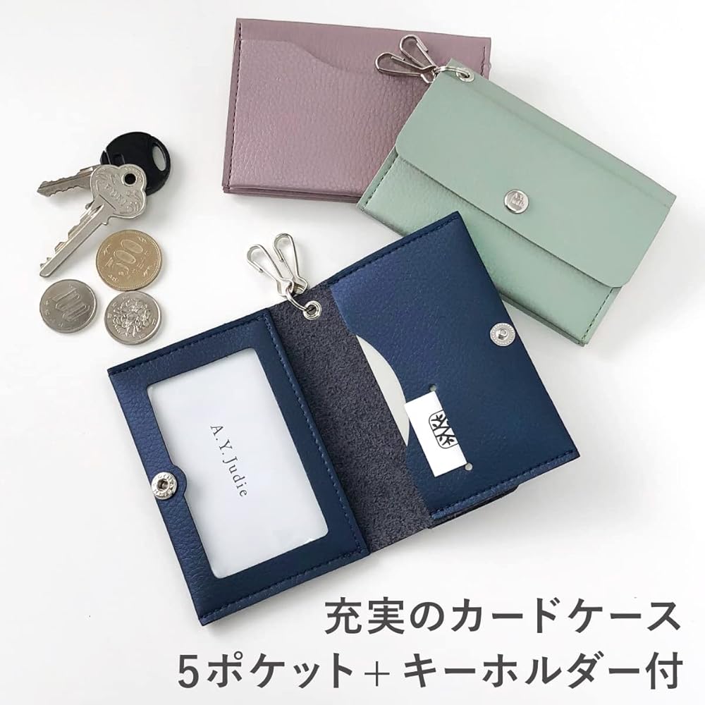 Amazon | A.Y.Judie パスケース ネイビー s12-003 鍵 カードケース
