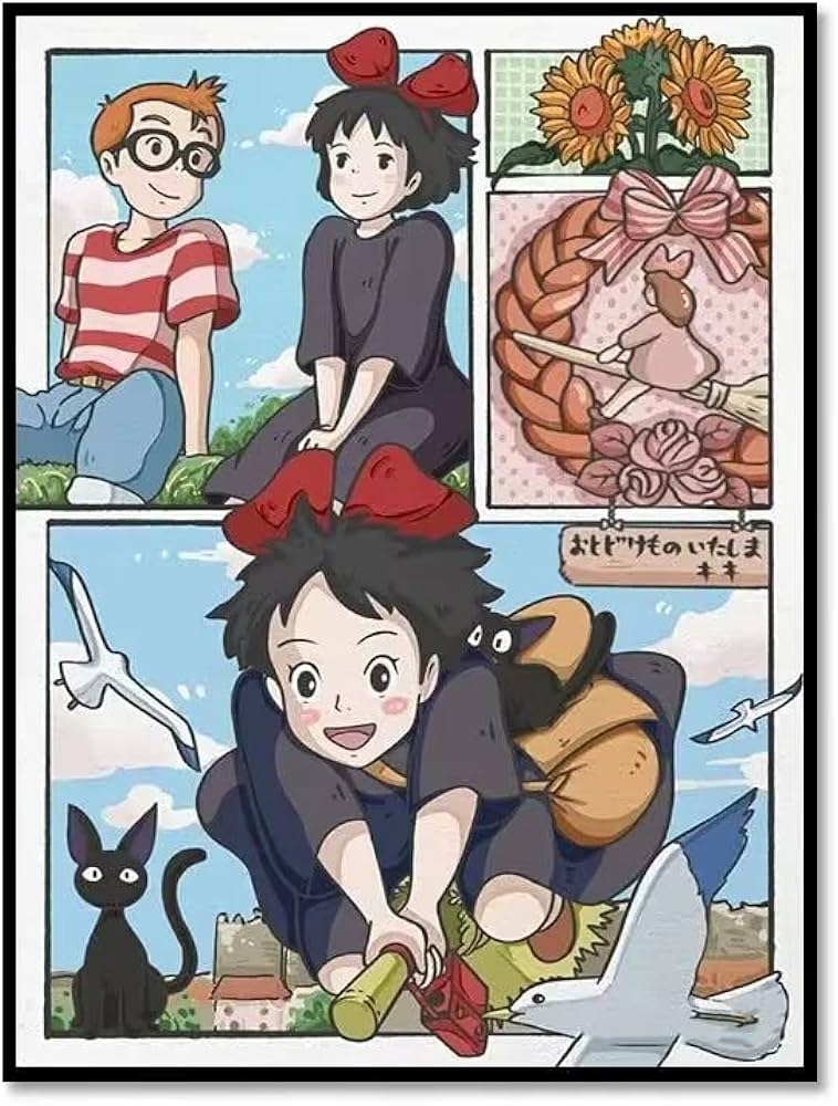 Amazon.co.jp: Xmmxqiao ダイヤモンドアート キット 魔女の宅急便