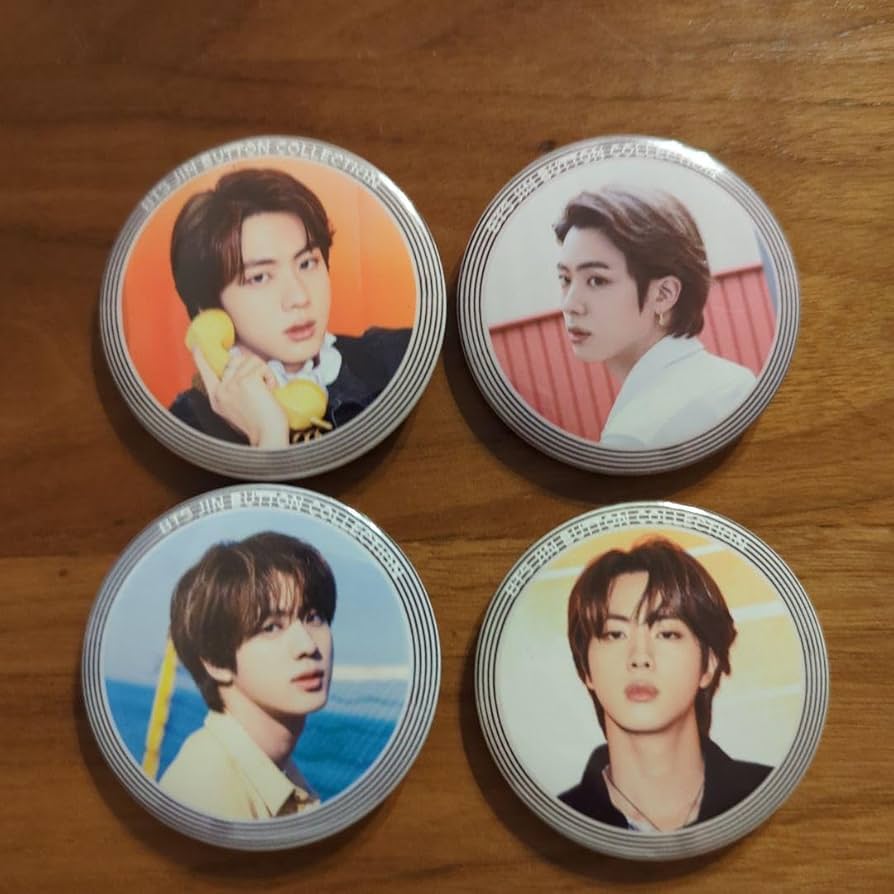 Amazon | B T S ジン 缶バッチ4セット | バッジ | おもちゃ