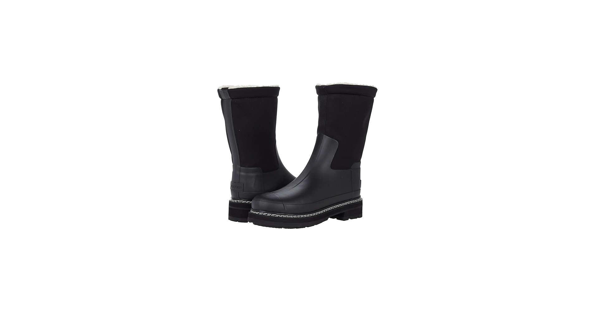 Amazon.com | Hunter Women's Refined Short Stitch Sherpa Rain Boot